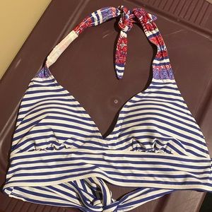 Captiva by Christina halter bikini top. Sewn in soft cup. Tie back and neck